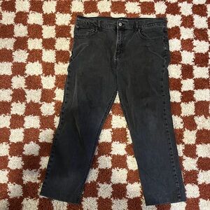 GAP Men's Washed Black Straight Jeans